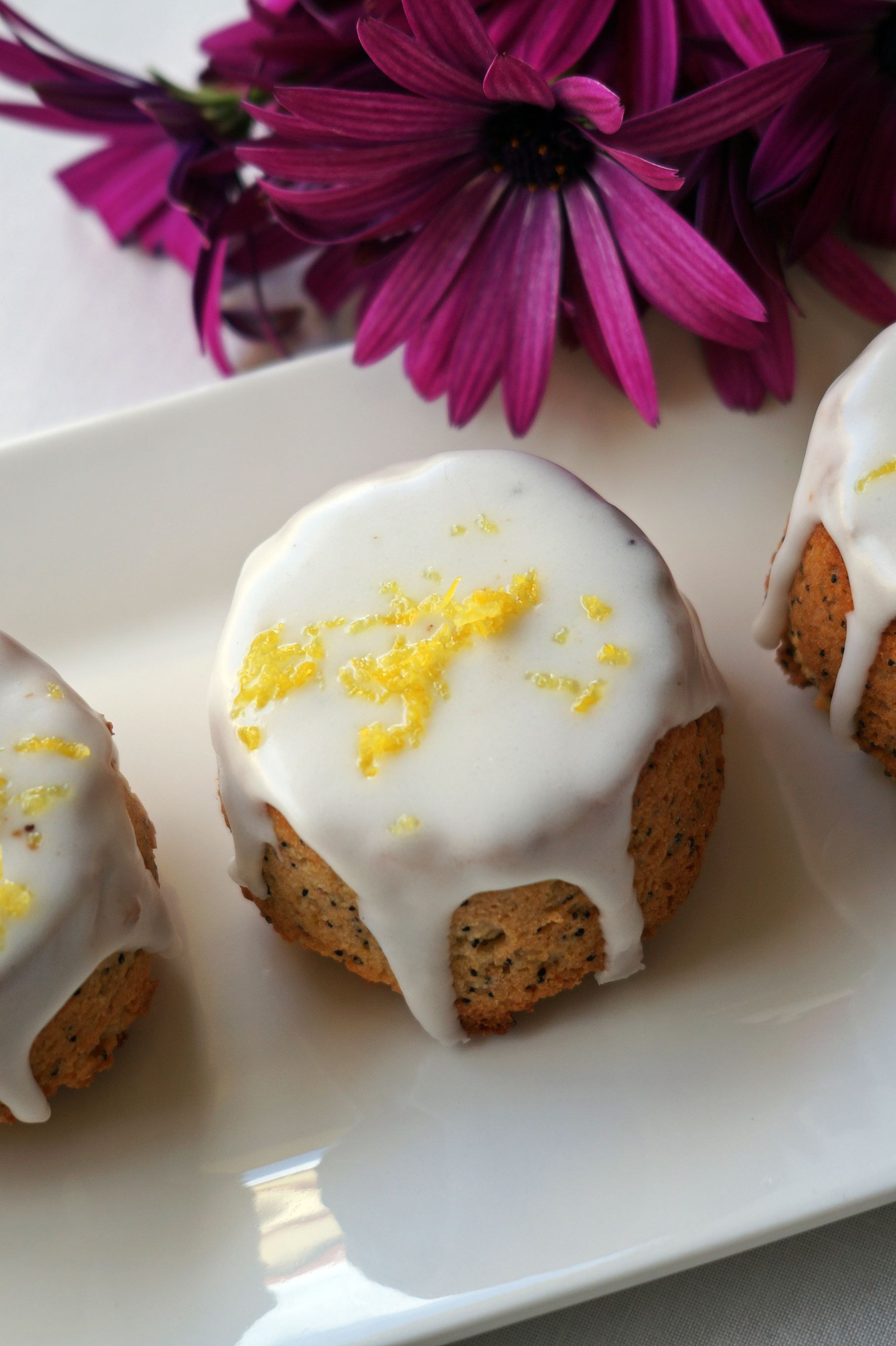 Lemon Poppy Seed Almond Cakes vegan gluten free