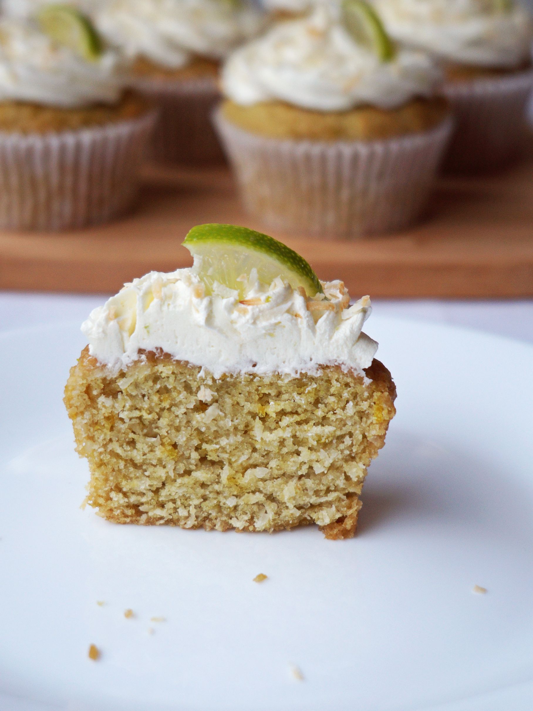 Gluten-free Lime and Coconut Cupcakes