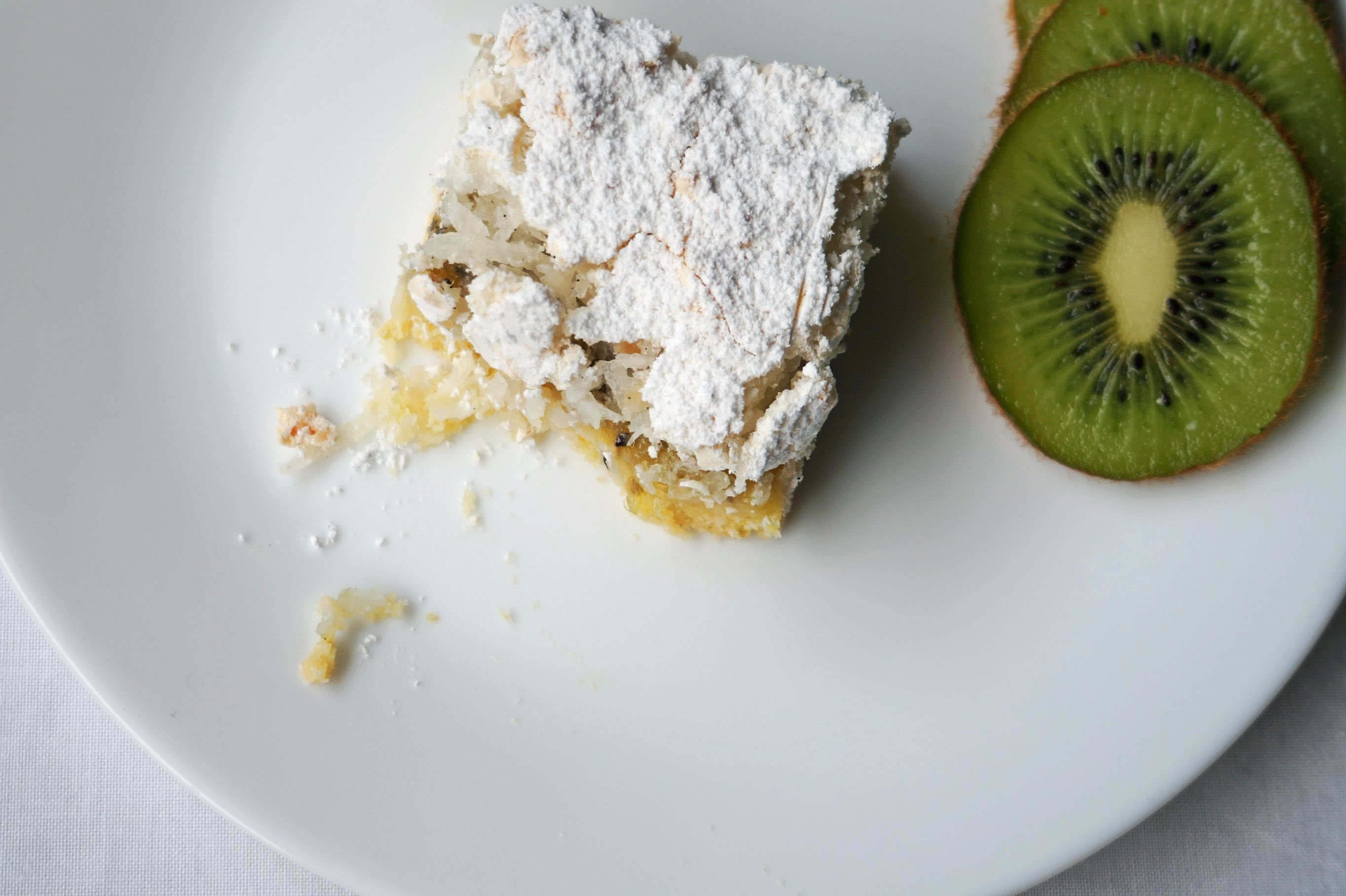 Kiwifruit, Lime and Coconut Slice {gf}