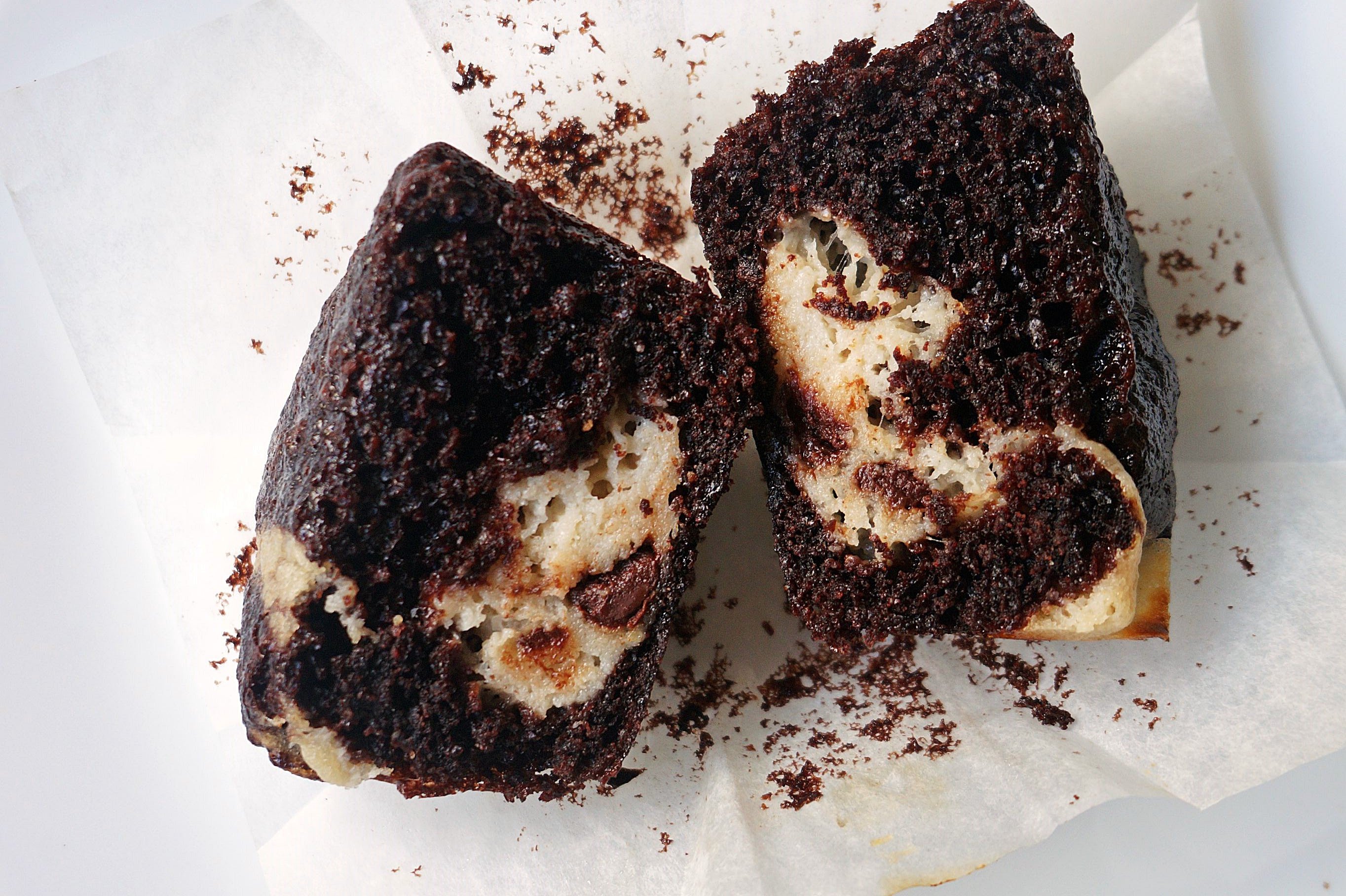 Vegan Gluten-free Black Bottom Cupcakes