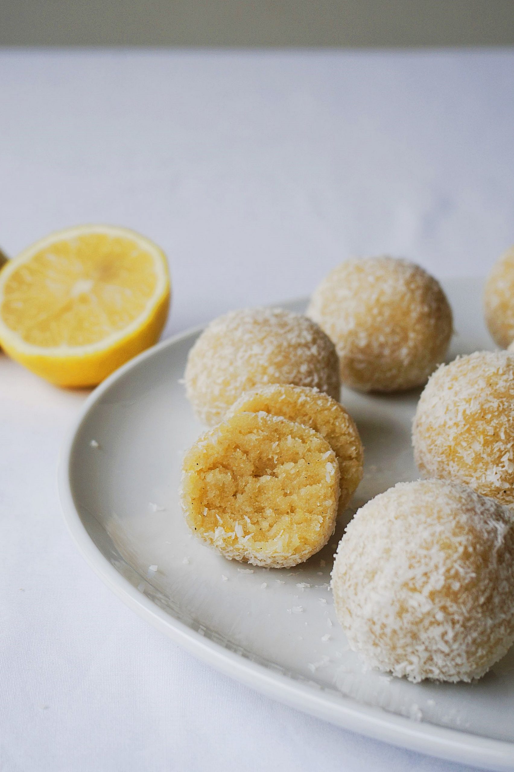 Lemon, Cardamom & Coconut Truffles